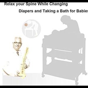 Baby tub,changing table and diaper organizer